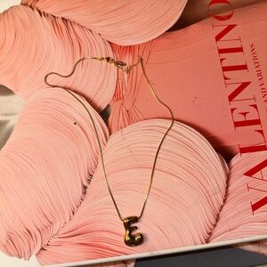 Anthropology Bubble Letter monogram E Necklace